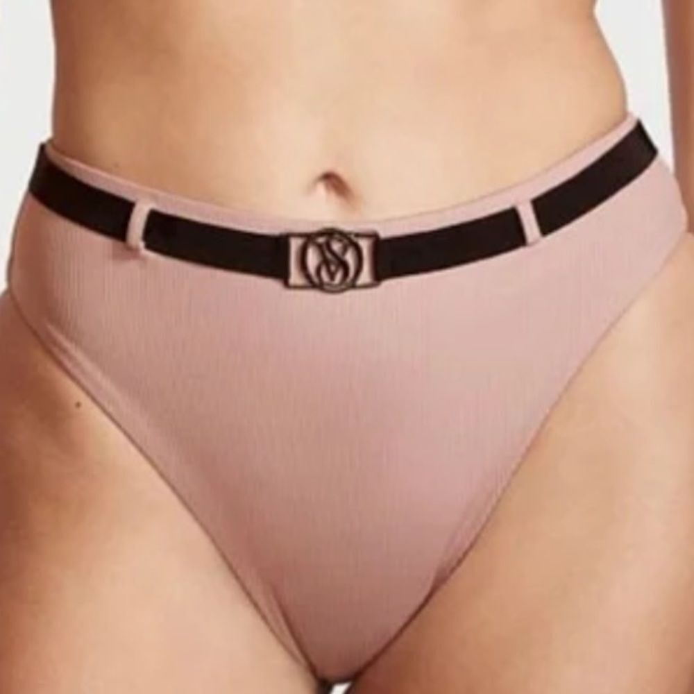 Victoria Secret Wild Wanderer Belted High-Waist‎ Bikini Bottom M “NWT IN PKG”